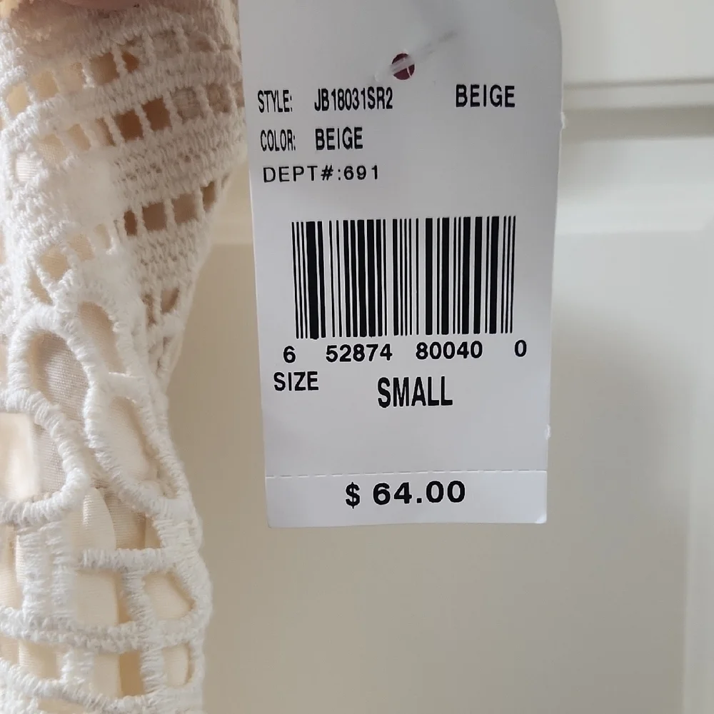 NWT Speechless Beige Cotton Crochet Detail Sun Dress - Small - Picture 3 of 6